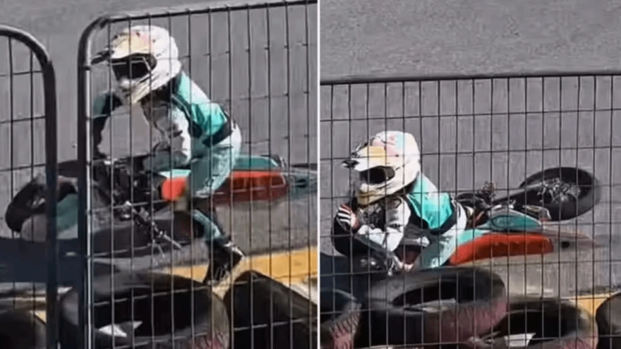 Sofuoğlu'nun 6 yaşındaki oğlu yarışta kaza yaptı!