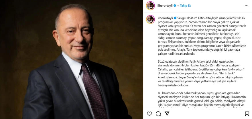 İlber Ortaylı'dan Fatih Altaylı'ya Destek ve Cumhurbaşkanı Başdanışmanı Saral'a Eleştiri