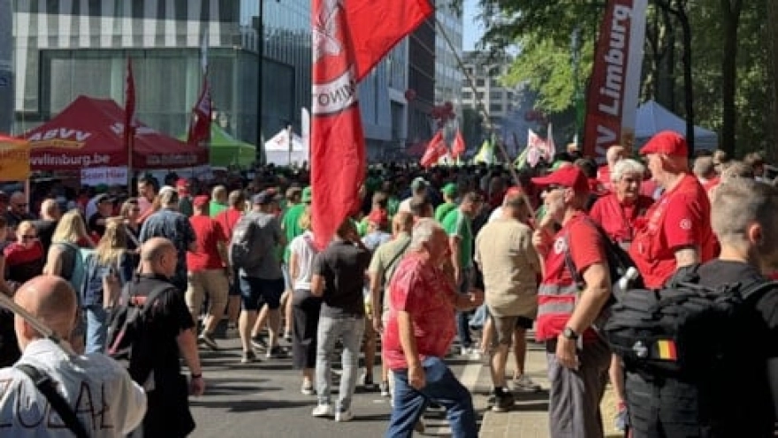 Belçika'da çalışanlar grevde