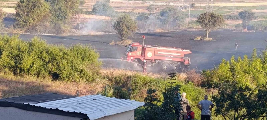 Çan'da Anız Yangını Kontrol Altına Alındı