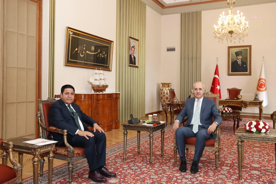 Türkiye Büyük Millet Meclisi Başkanı Numan Kurtulmuş, Yeni Yol Partisi Grup Başkanı Bülent Kaya ile bir araya geldi