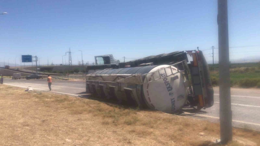 Malatya'da Tanker Kazası: Bir Kişi Yaralandı