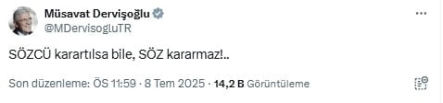 SÖZCÜ TV'ye karartma cezası: Siyasi isimlerden ardı ardına tepkiler geldi