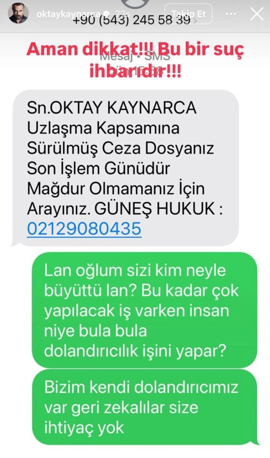 Oktay Kaynarca'yı Kızdıran Mesaj