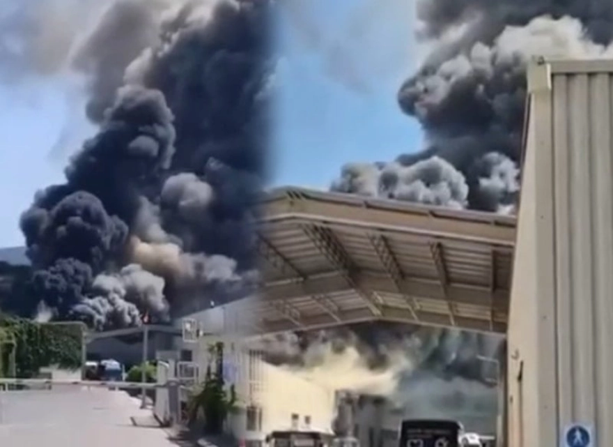 Bursa'da otomotiv fabrikasında yangın çıktı