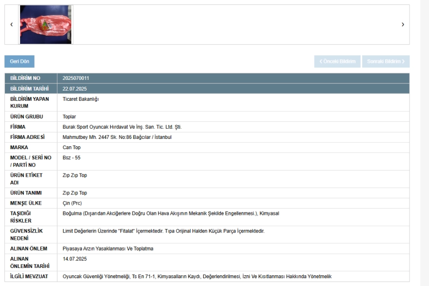 Anne babalar dikkat: Bakanlık uyardı, bu oyuncağı almayın, hepsi toplatılıyor