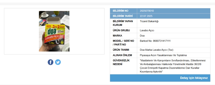 Tanınmış Deterjan Markasının Ürünü Tehlikeli Bulundu: Raflardan Toplanıyor