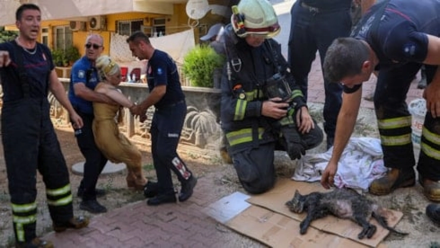 Antalya'da Yangında Fenalaşan Kadın ve Kedisi İçin Seferberlik