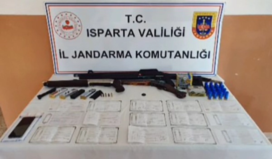 Isparta'da tefecilik operasyonunda 15 imzalı senet ele geçirildi