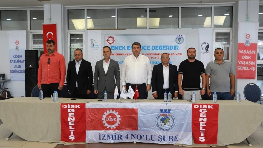 En düşük maaş 47 bin lira oldu, Seferihisar Belediyesi ve DİSK Genel-İş Sendikası arasında sözleşme imzalandı.