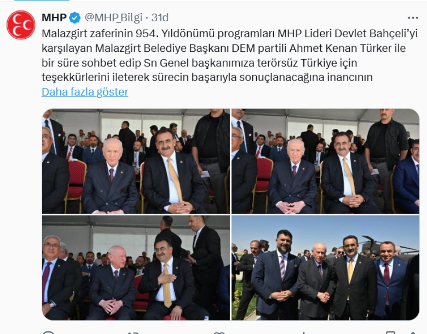 Malazgirt'te gündem yaratan fotoğraf: Bahçeli'nin yanındaki isim dikkatleri çekti