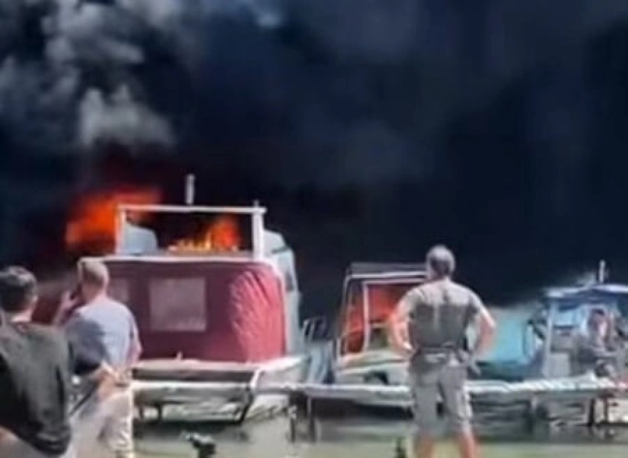 Urla'da Limanda Tekne Yangını