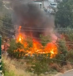 Tokat'ta arı kovanları yangında zarar gördü