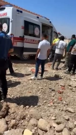 Freni patlayan iş makinesinin devrilmesi sonucu 1 kişi yaralandı